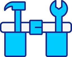 Work Belt Blue Filled Icon vector