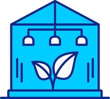 Greenhouse Blue Filled Icon vector