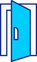 Door Blue Filled Icon vector