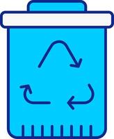 Recycling Blue Filled Icon vector