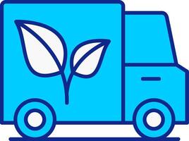 Sustainable Transportation Blue Filled Icon vector