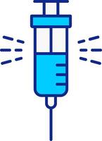 Syringe Blue Filled Icon vector