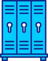 Lockers Blue Filled Icon vector