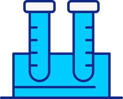 Test Tubes Blue Filled Icon vector