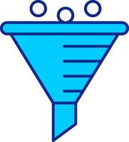 Funnel Blue Filled Icon vector