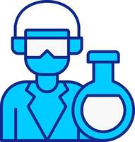 Chemist Blue Filled Icon vector