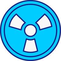 nuclear azul lleno icono vector