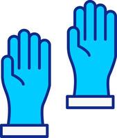 Gloves Blue Filled Icon vector