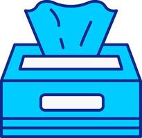 Tissue Box Blue Filled Icon vector