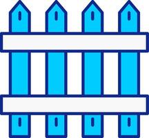 Fence Blue Filled Icon vector