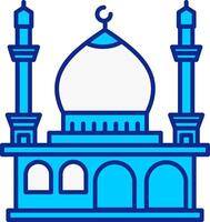 mezquita azul lleno icono vector