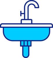 Sink Blue Filled Icon vector
