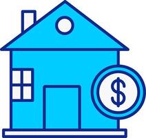 Home Loan Blue Filled Icon vector