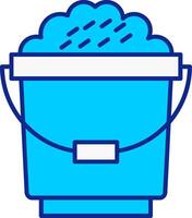 Bucket Blue Filled Icon vector