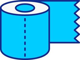 Toilet Paper Blue Filled Icon vector