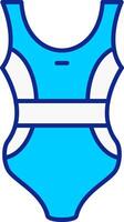 traje de baño azul lleno icono vector