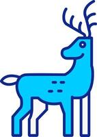 Reindeer Blue Filled Icon vector