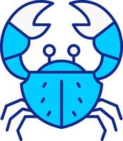 Crab Blue Filled Icon vector