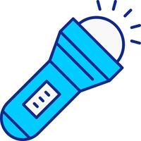 Torch Blue Filled Icon vector