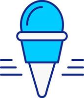 Ice Cream Blue Filled Icon vector