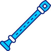 Flute Blue Filled Icon vector