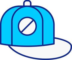 Baseball Cap Blue Filled Icon vector