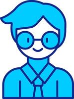 Teacher Blue Filled Icon vector