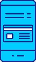 Card Payment Blue Filled Icon vector