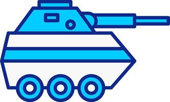 infantería camioneta azul lleno icono vector