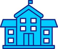 School Blue Filled Icon vector