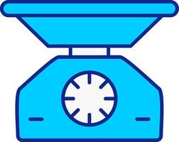 Weight Scale Blue Filled Icon vector