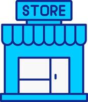 Store Blue Filled Icon vector