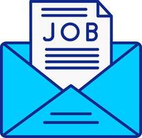 Job Offer Blue Filled Icon vector