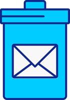 Delete Message Blue Filled Icon vector