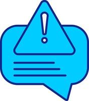 Error Message Blue Filled Icon vector