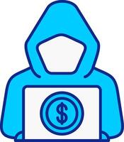 Money Laundering Blue Filled Icon vector