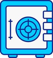 la seguridad caja azul lleno icono vector