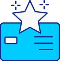 Loyalty Card Blue Filled Icon vector