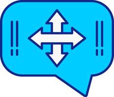 Directional Arrows Blue Filled Icon vector