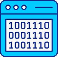 Binary Code Blue Filled Icon vector