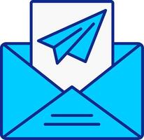 Paper Plane Blue Filled Icon vector