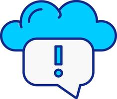 Cloud Messaging Blue Filled Icon vector