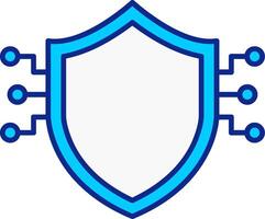 Sheild Blue Filled Icon vector