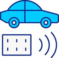 Remote Vehicle Blue Filled Icon vector