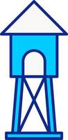 Watchtower Blue Filled Icon vector