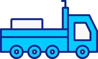 Trailer Blue Filled Icon vector