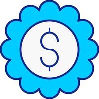 Cost Blue Filled Icon vector