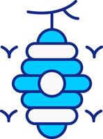 Beehive Blue Filled Icon vector