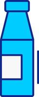 Milk Bottle Blue Filled Icon vector