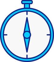 Compass Blue Filled Icon vector